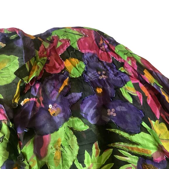 Baani's Sheer Floral Blouse - Picture 4 of 6